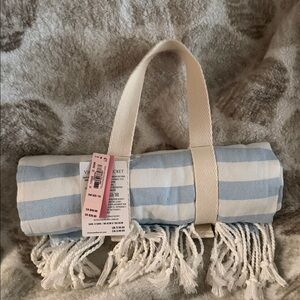 Victoria's Secret Blue and White Striped Towel